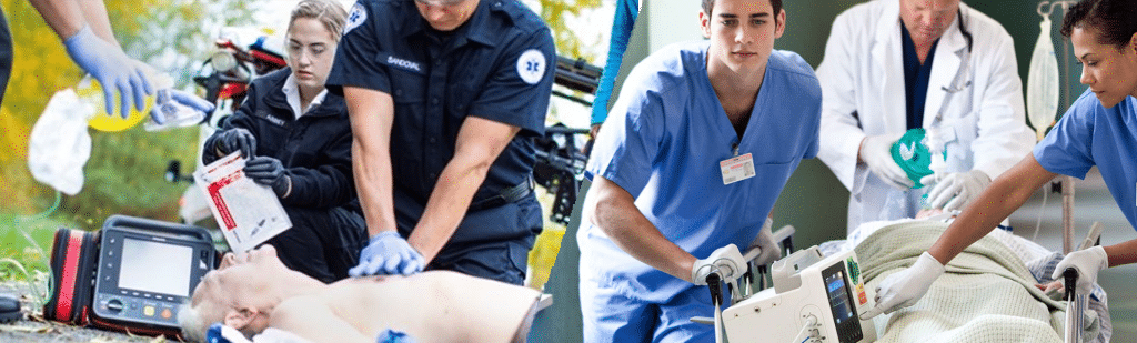 Massage cardiaque sur une victime et prise en charge en hopital