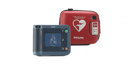 Défibrillateur Philips FRx avec sa mallette de transport