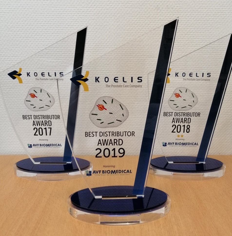 3 Awards Best Ditributor Koelis AVF Biomedical