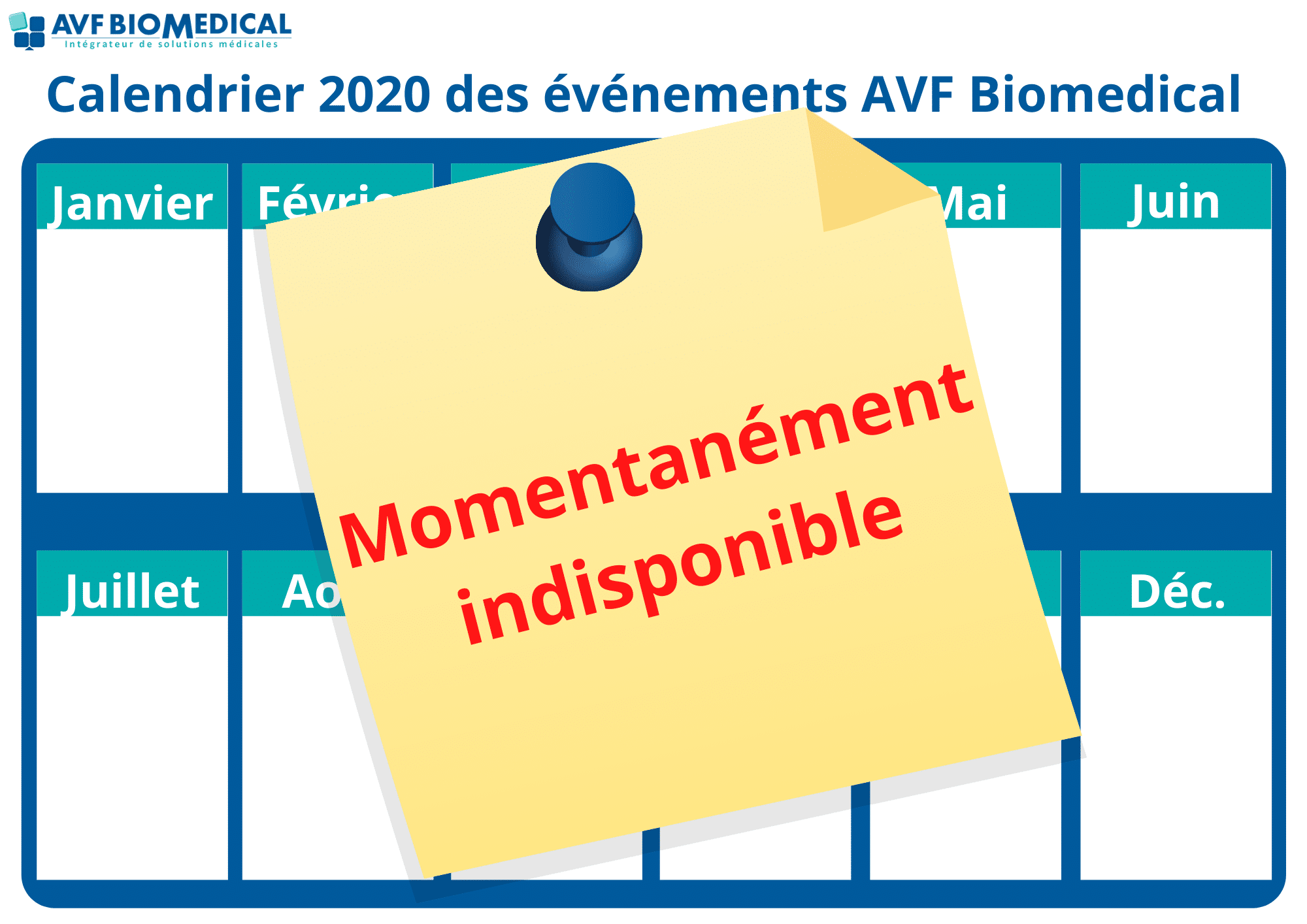 Calendrier des événements AVF Biomedical