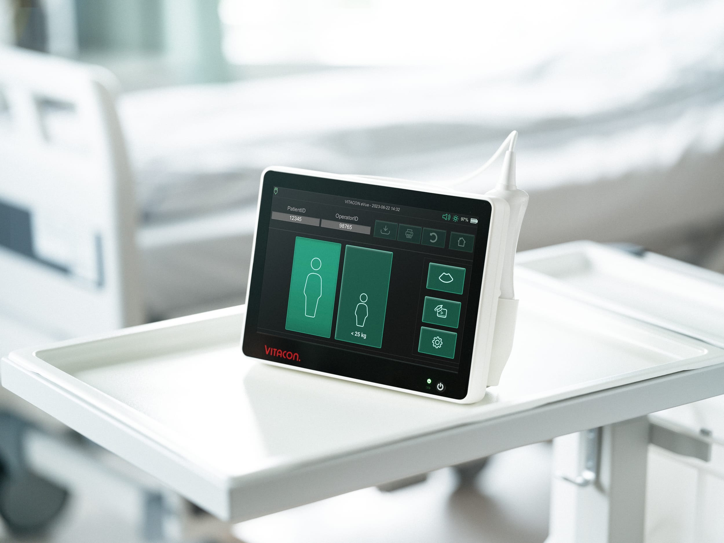 Bladder scanner vitaScan eVue au chevet du patient